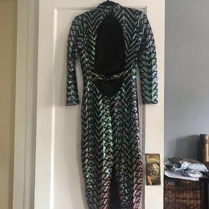 BANJUL iridescent sequence dress